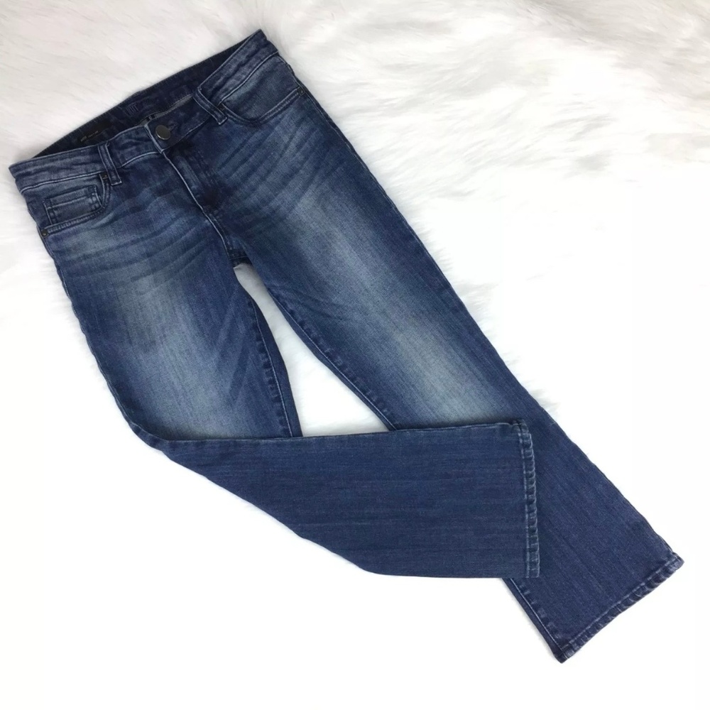 Kut From The Kloth Size 6 Reese Crop Flare Jeans